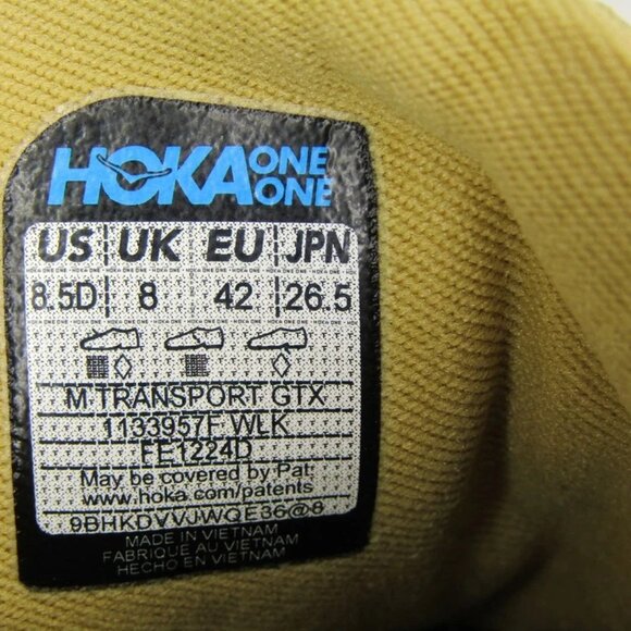 NEW HOKA One One Men’s Transport GTX Sneakers Wheat Yellow Size 8.5 Waterproof main image 6